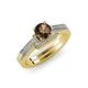 3 - Nessa Smoky Quartz and Diamond Bridal Set Ring 