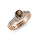 3 - Nessa Smoky Quartz and Diamond Bridal Set Ring 