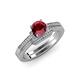 3 - Nessa Ruby and Diamond Bridal Set Ring 