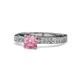 1 - Gwen Pink Tourmaline and Diamond Euro Shank Engagement Ring 