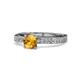 1 - Gwen Citrine and Diamond Euro Shank Engagement Ring 