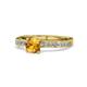 1 - Gwen Citrine and Diamond Euro Shank Engagement Ring 