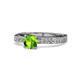1 - Gwen Peridot and Diamond Euro Shank Engagement Ring 