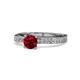 1 - Gwen Ruby and Diamond Euro Shank Engagement Ring 