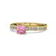 1 - Gwen Pink Tourmaline and Diamond Euro Shank Engagement Ring 