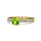 1 - Gwen Peridot and Diamond Euro Shank Engagement Ring 