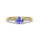 1 - Nessa Tanzanite and Diamond Bridal Set Ring 