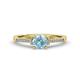 1 - Nessa Aquamarine and Diamond Bridal Set Ring 