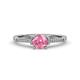 1 - Nessa Pink Tourmaline and Diamond Bridal Set Ring 