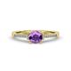 1 - Nessa Amethyst and Diamond Bridal Set Ring 