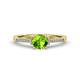 1 - Nessa Peridot and Diamond Bridal Set Ring 