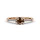 1 - Nessa Smoky Quartz and Diamond Bridal Set Ring 