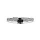 2 - Evika 1.93 ctw Black Diamond (6.50 mm) Accented Natural Diamonds Bridal Set Ring  