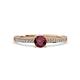 2 - Evika 1.38 ctw Ruby (6.00 mm) Accented Natural Diamonds Bridal Set Ring  