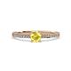 2 - Evika 1.38 ctw Yellow Sapphire (6.00 mm) Accented Natural Diamonds Bridal Set Ring  