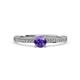 2 - Evika 1.23 ctw Iolite (6.50 mm) Accented Natural Diamonds Bridal Set Ring  