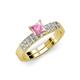 4 - Fenice Pink Tourmaline and Diamond Bridal Set Ring 