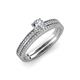 1 - Evika 1.43 ctw Natural Diamond (6.50 mm) Bridal Set Ring  