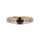 2 - Laine 1.66 ctw Classic Black Diamond (6.50 mm) Accented Round Natural Diamonds Marquise Shape Bridal Set Ring  