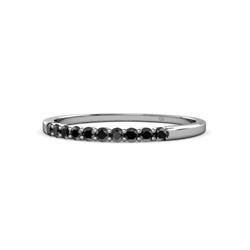 Clara Black Diamond Stone Wedding Band Black Diamond Stone Womens Wedding Band Stackable ctw K White Gold