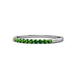 Clara Green Garnet Stone Wedding Band Green Garnet Stone Womens Wedding Band Stackable ctw K White Gold