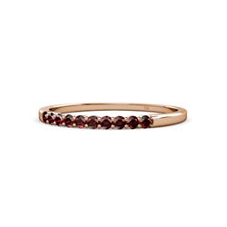 Clara Red Garnet Stone Wedding Band Red Garnet Stone Womens Wedding Band Stackable ctw K Rose Gold