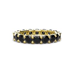 Laida Black Diamond Eternity Band Black Diamond ctw Womens Eternity Ring Stackable K Yellow Gold