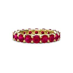 Laida Ruby Eternity Band Ruby ctw Womens Eternity Ring Stackable K Yellow Gold