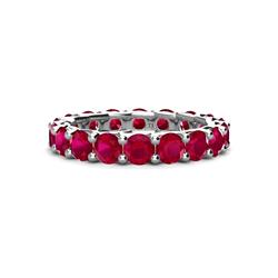 Laida Ruby Eternity Band Ruby ctw Womens Eternity Ring Stackable K White Gold
