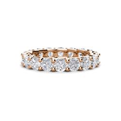 Laida White Sapphire Eternity Band White Sapphire ctw Womens Eternity Ring Stackable K Rose Gold
