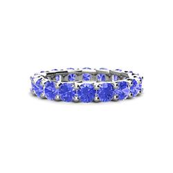 Laida Tanzanite Eternity Band Tanzanite ctw Womens Eternity Ring Stackable Platinum