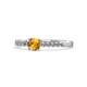 2 - Sezen Citrine and Diamond Bridal Set Ring 