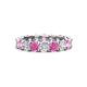 1 - Laida 3.80 mm Pink Sapphire and Diamond Eternity Band 