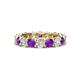 1 - Laida 3.80 mm Amethyst and Diamond Eternity Band 