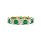 1 - Laida 3.80 mm Emerald and Diamond Eternity Band 