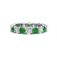 1 - Laida 3.80 mm Green Garnet and Diamond Eternity Band 