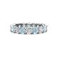 1 - Laida 3.80 mm Aquamarine and Diamond Eternity Band 