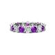 1 - Laida 3.80 mm Amethyst and Diamond Eternity Band 