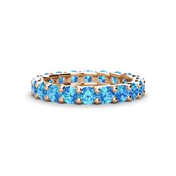 Laida Blue Topaz Eternity Band Blue Topaz ctw Womens Eternity Ring Stackable K Rose Gold