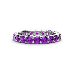 Laida Amethyst Eternity Band Amethyst ctw Womens Eternity Ring Stackable K White Gold