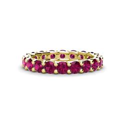 Laida Rhodolite Garnet Eternity Band Rhodolite Garnet ctw Womens Eternity Ring Stackable K Yellow Gold