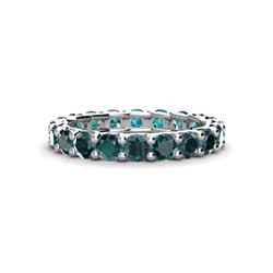 Laida London Blue Topaz Eternity Band London Blue Topaz ctw Womens Eternity Ring Stackable K White Gold