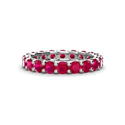 Laida Ruby Eternity Band Ruby ctw Womens Eternity Ring Stackable Platinum