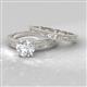 2 - Florian Classic White Sapphire Solitaire Bridal Set Ring 
