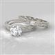 2 - Cael Classic White Sapphire Solitaire Bridal Set Ring 