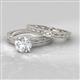 2 - Rachel Classic White Sapphire Solitaire Bridal Set Ring 