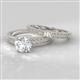 2 - Janina Classic Black Diamond Solitaire Bridal Set Ring 