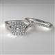 2 - Maisie Prima Diamond and Lab Created Alexandrite Halo Bridal Set Ring 
