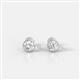2 - Caryl  Natural Round Diamond 0.50 ctw (SI/H) Euro Bezel Set Solitaire Stud Earrings 