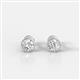 2 - Caryl  Natural Round Diamond 0.70 ctw (SI/G) Euro Bezel Set Solitaire Stud Earrings 